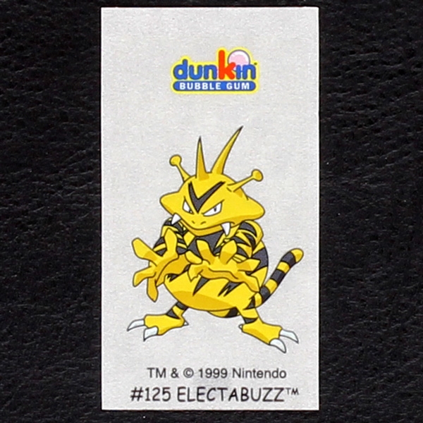 Electabuzz Pokemon 1999 No. 125 dunkin Bubble Gum Sticker