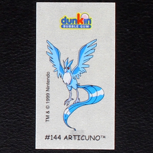 Articuno Pokemon 1999 No. 144 dunkin Bubble Gum Sticker