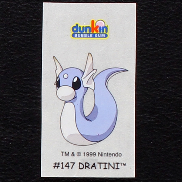 Dratini Pokemon 1999 No. 147 dunkin Bubble Gum Sticker