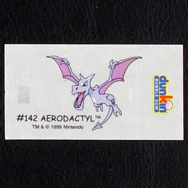 Aerodactyl Pokemon 1999 No. 142 dunkin Bubble Gum Sticker