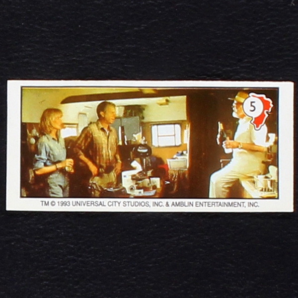 Jurassic Park No. 5 Topps Sticker