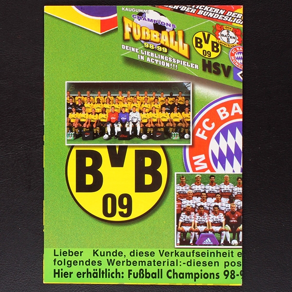Fußball Champions 98-99 Kuroczik Sticker Poster leer - Kaugummi Bilder