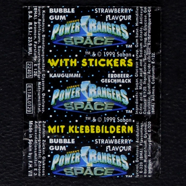 Power Ranger Space Kuroczik Bubble Gum - Wrapper