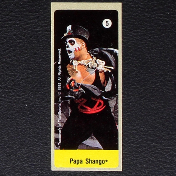 WWF Wrestling 1992 No. 5 dunkin Bubble Gum Sticker