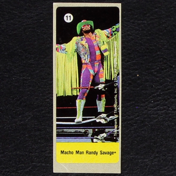 WWF Wrestling 1992 No. 11 dunkin Bubble Gum Sticker