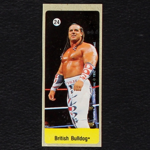 WWF Wrestling 1992 No. 24 dunkin Bubble Gum Sticker