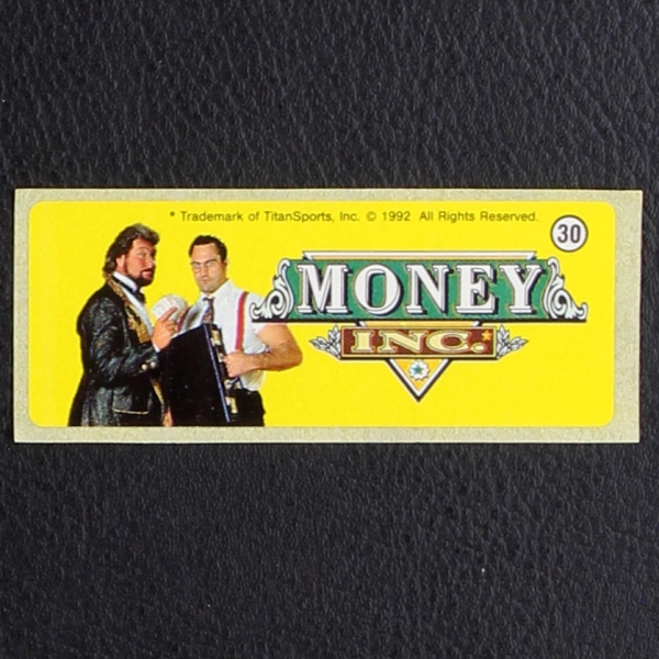 WWF Wrestling 1992 No. 30 dunkin Bubble Gum Sticker