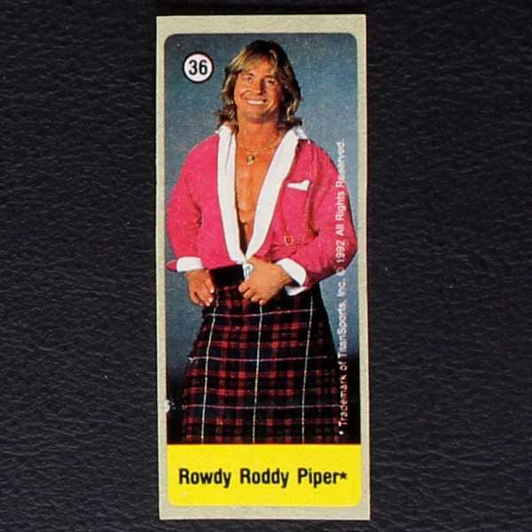 WWF Wrestling 1992 No. 36 dunkin Bubble Gum Sticker