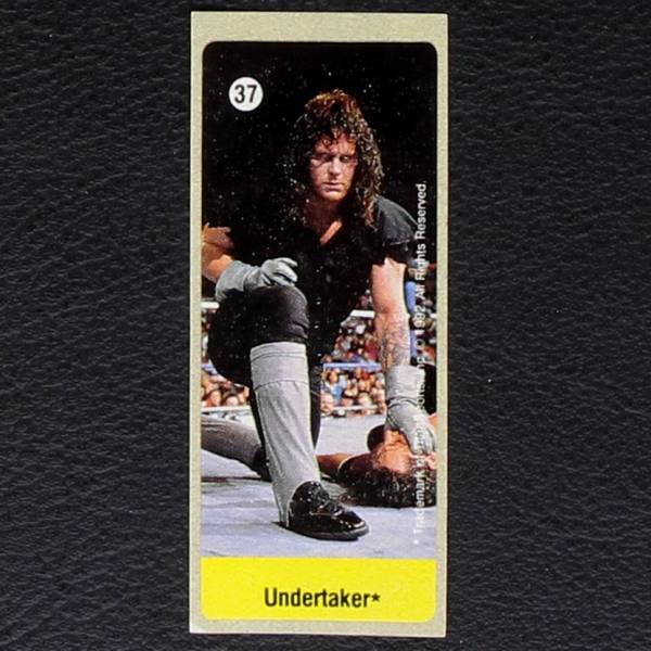 WWF Wrestling 1992 No. 37 dunkin Bubble Gum Sticker