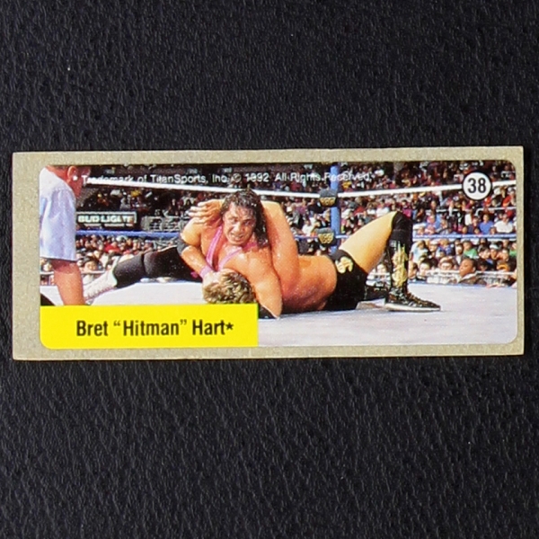 WWF Wrestling 1992 No. 38 dunkin Bubble Gum Sticker