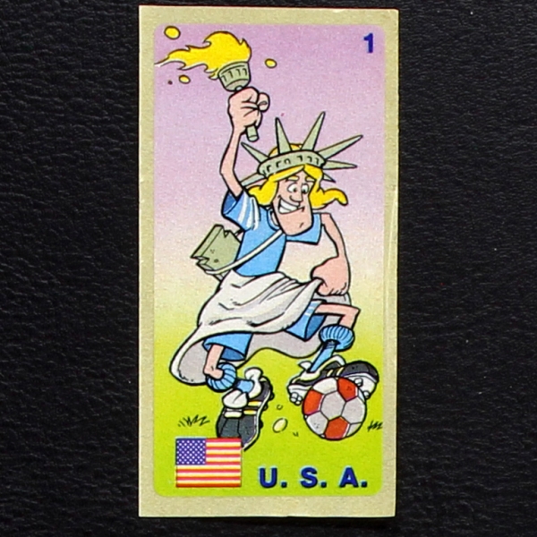 World Football 1994 No. 1 dunkin Bubble Gum Sticker