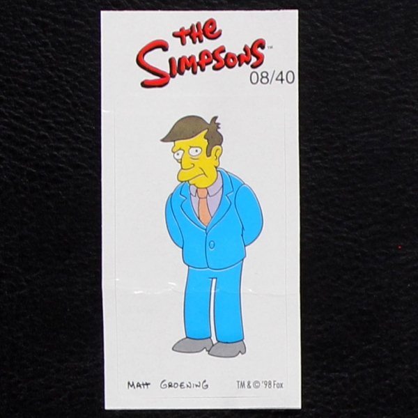 The Simpsons No. 8 Fleer Bubble Gum Sticker