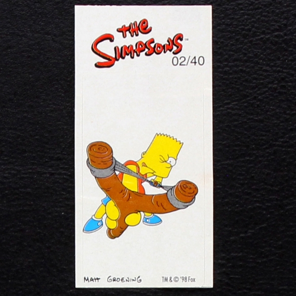 The Simpsons No. 2 Fleer Bubble Gum Sticker