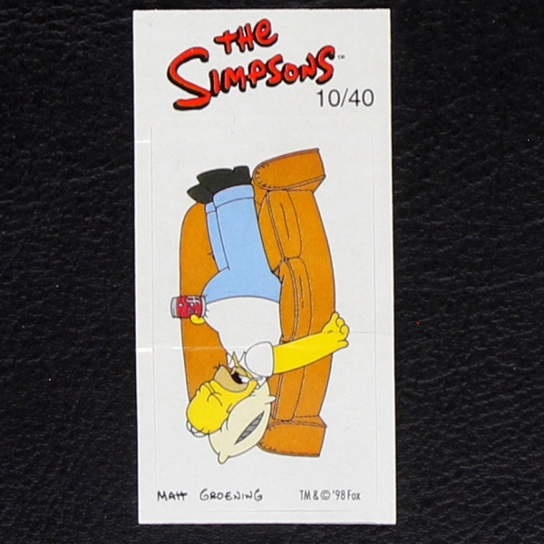 The Simpsons No. 10 Fleer Bubble Gum Sticker
