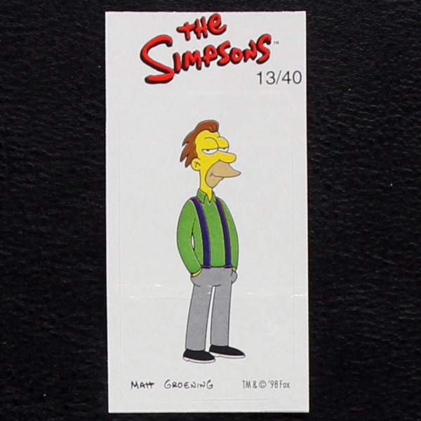 The Simpsons No. 13 Fleer Bubble Gum Sticker