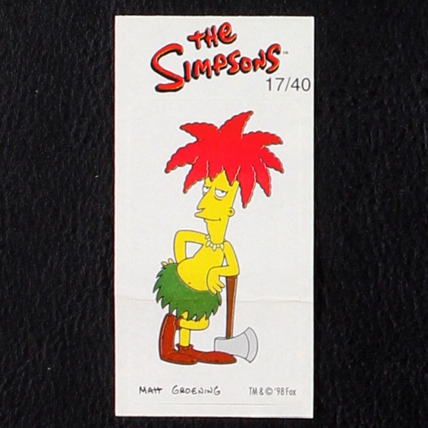 The Simpsons No. 17 Fleer Bubble Gum Sticker