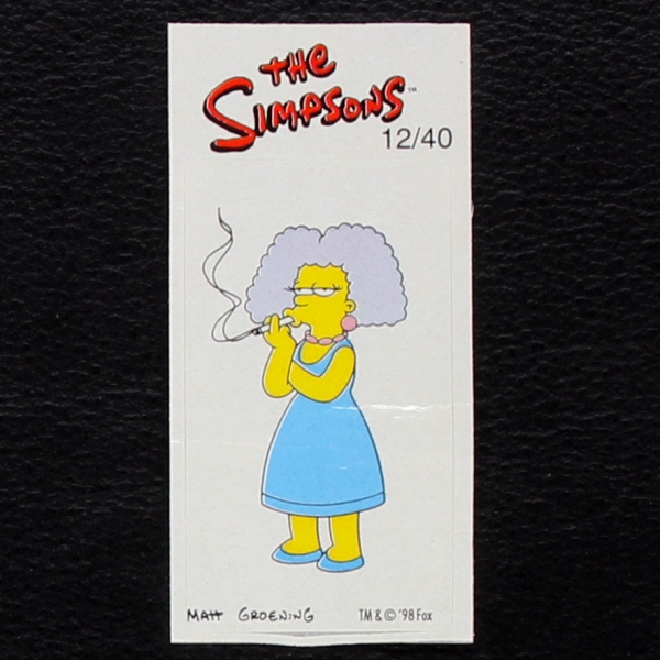 The Simpsons No. 12 Fleer Bubble Gum Sticker