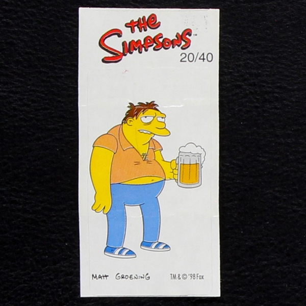 The Simpsons No. 20 Fleer Bubble Gum Sticker