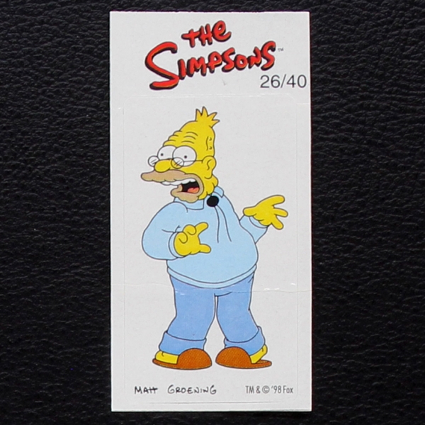 The Simpsons No. 26 Fleer Bubble Gum Sticker