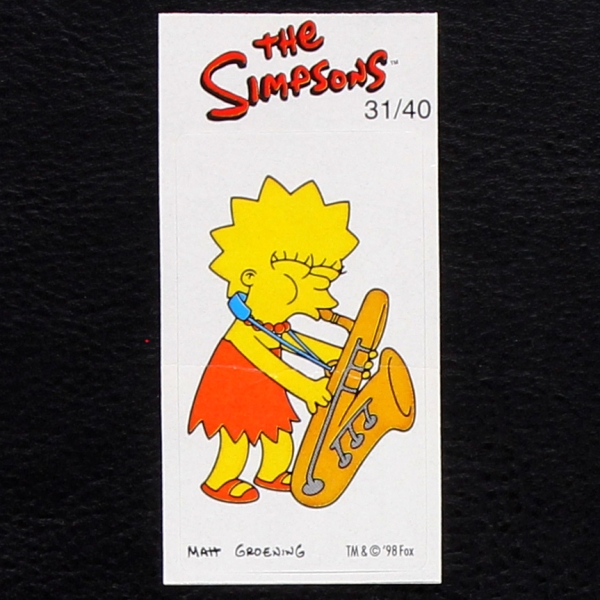 The Simpsons No. 31 Fleer Bubble Gum Sticker