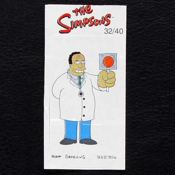 The Simpsons No. 32 Fleer Bubble Gum Sticker