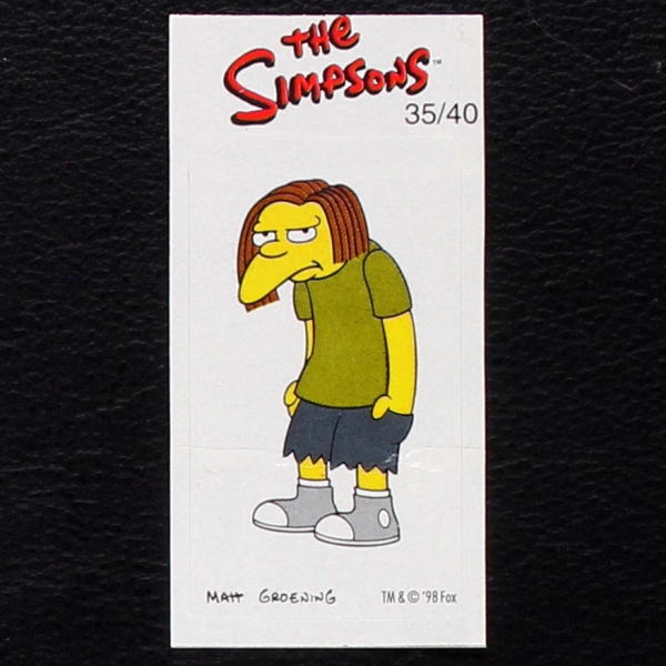 The Simpsons No. 35 Fleer Bubble Gum Sticker
