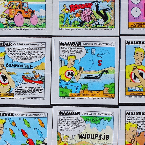 bigout Malabar 29 chewing gum picture + 2 wrapper