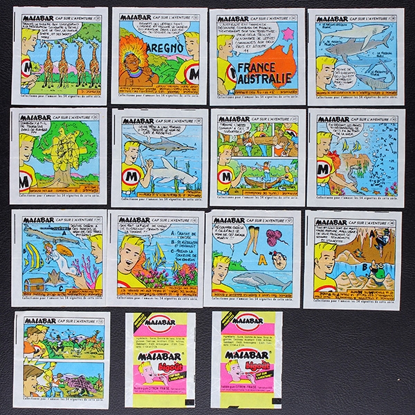 bigout Malabar 29 chewing gum picture + 2 wrapper