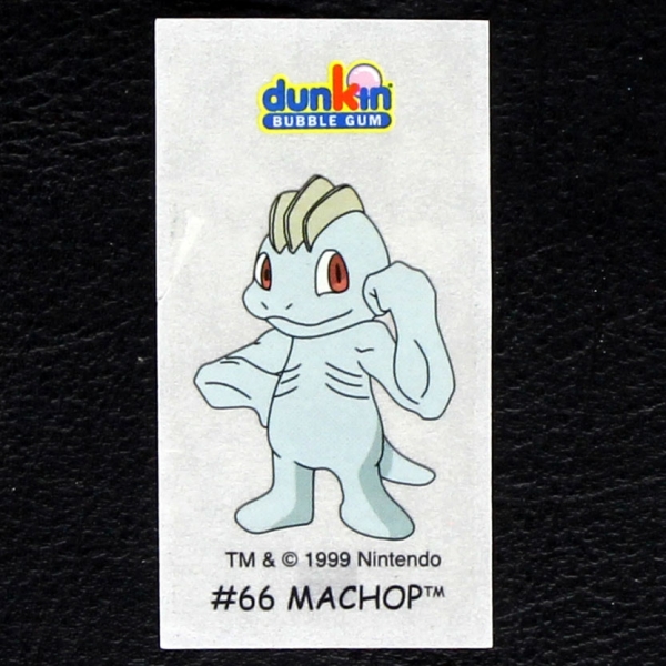 Machop Pokemon 1999 No. 66 dunkin Bubble Gum Sticker