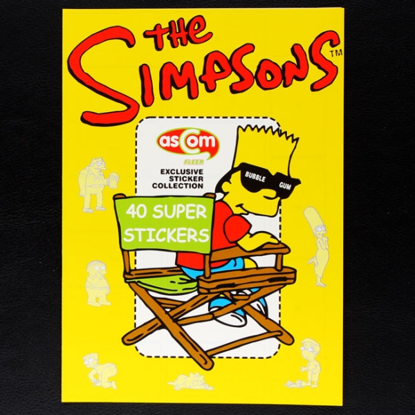 Simpsons asCom Fleer Sticker Folder leer - Kaugummi Bilder